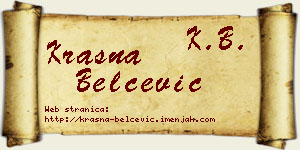 Krasna Belčević vizit kartica